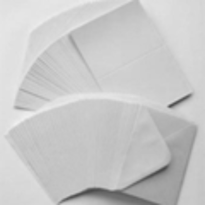 Straight Edged Card / Envelope Pack - White