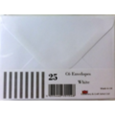 C6 size Envelope Pack - White